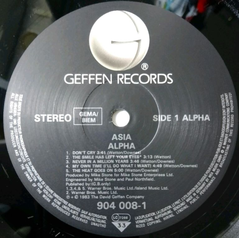 Asia - Alpha - 1983.   (LP). 12. Vinyl. Пластинка. Germany. - фото фото фото 2