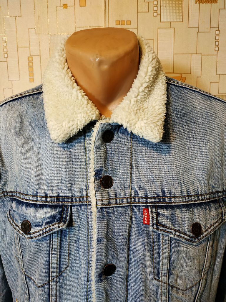 Куртка тепла джинсова чоловіча LEVIS p-p S - фото фото фото 2