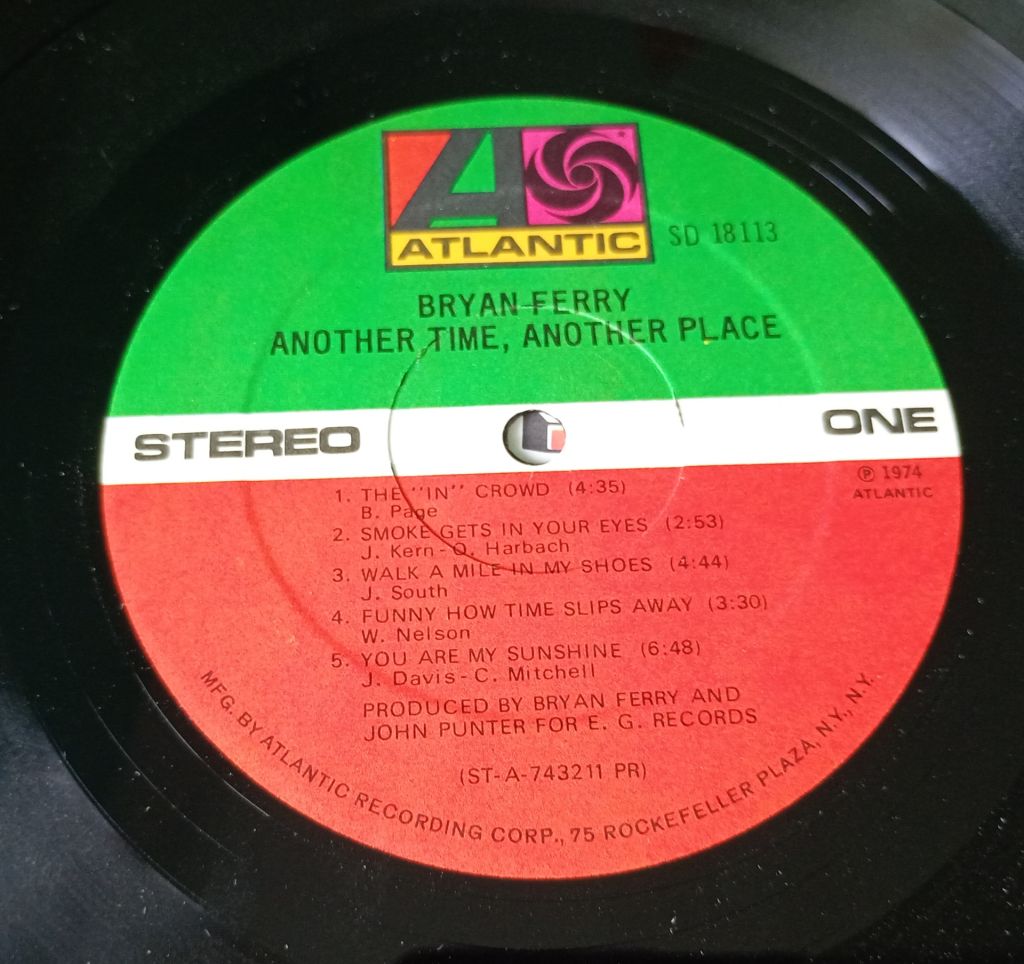 BRYAN FERRY Another Time, Another Place LP EX-/VG++ - фото фото фото 2
