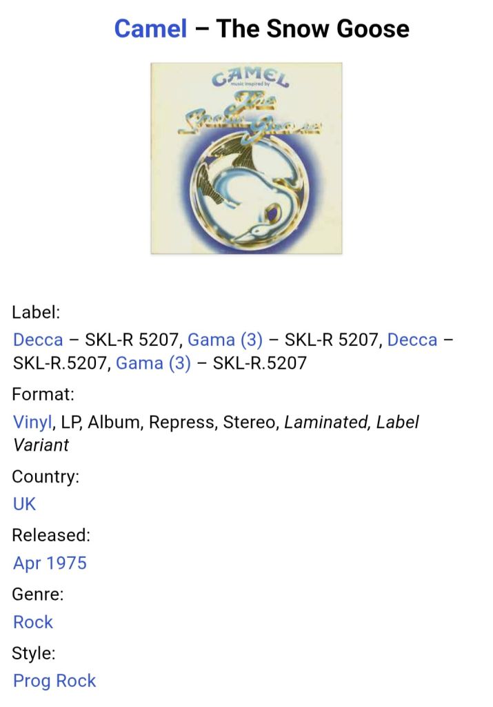 Camel - The Snow Goose - 1975.  (LP). 12. Vinyl. Пластинка. England. - фото фото фото 6