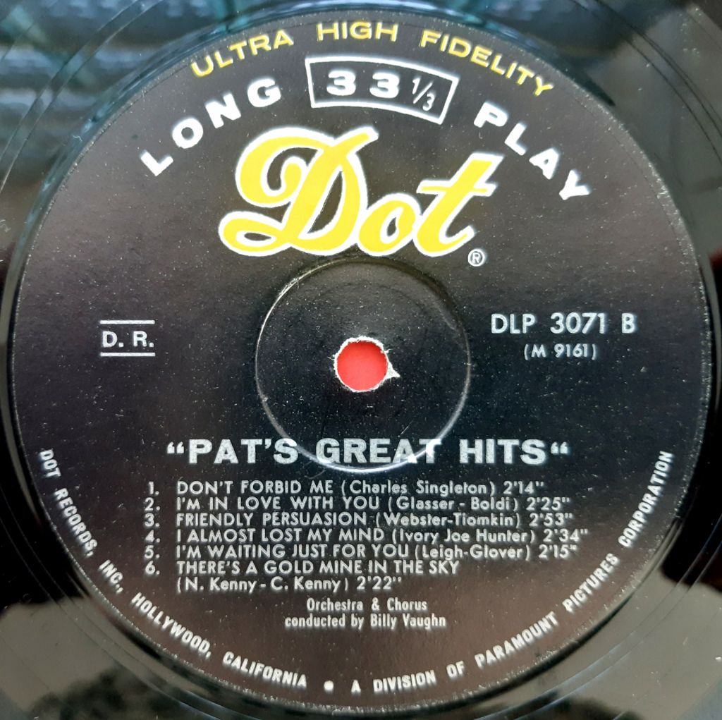 Pat Boone - Pat's Great Hits - 1954-57.  (LP). 12. Vinyl. Пластинка. U.S.A. - фото фото фото 3