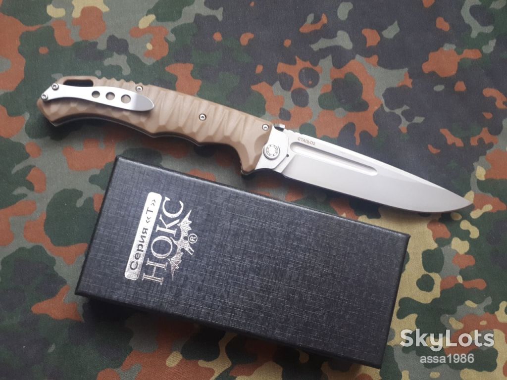 Туристичний складний ніж Нокс Кугуар D2  26.5см,кліпса,отвір під темляк - фото фото фото 2