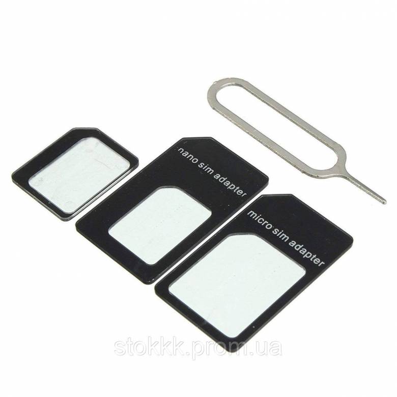 Адаптер Nano SIM-карты 4 в 1 со скрепкой SIM-карты Noosy - фото фото фото 2