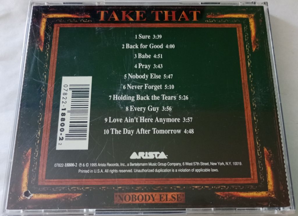 TAKE THAT Nobody Else CD US - фото фото фото 2