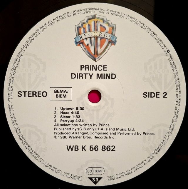 Prince - Dirty Mind - 1980.  (LP). 12. Vinyl. Пластинка. UK &amp; Europe. - фото фото фото 5