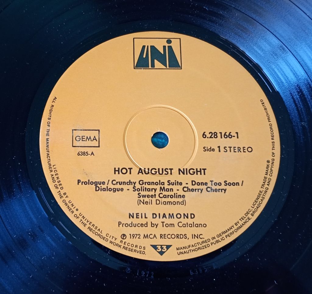 NEIL DIAMOND Hot August Night 2LP EX-/EX - фото фото фото 3