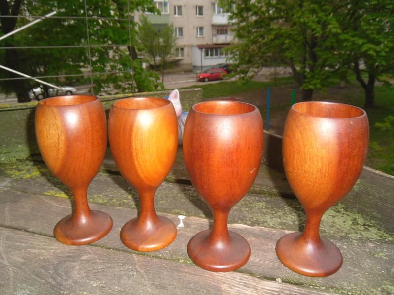 Бокалы для вина из дерева - фото фото фото 6