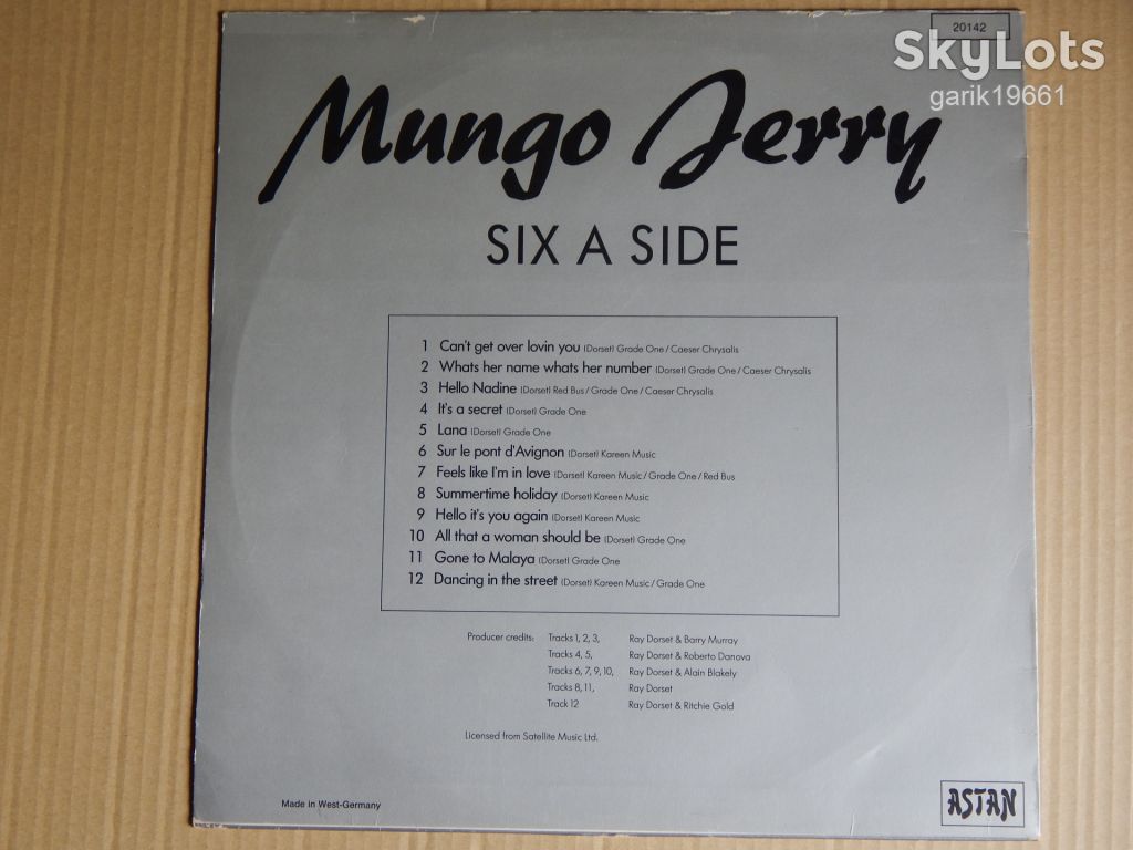 Mungo Jerry – Six A Side  (Astan – 20142, UK) EX+/NM- - фото фото фото 1