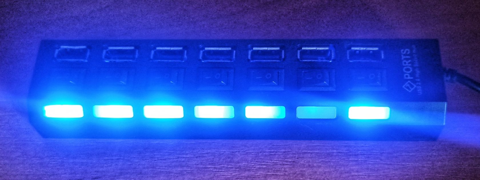 USB HUB                      (7USB) Hi-Speed чёрный с выключателем - фото фото фото 2