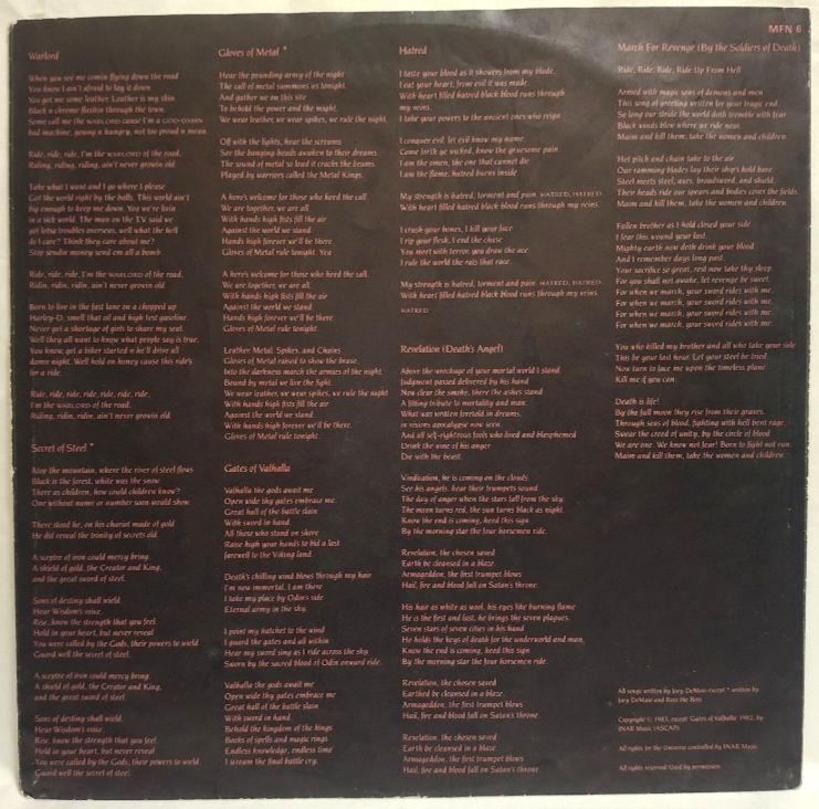 Manowar - Into Glory Ride - 1983.   (LP). 12. Vinyl. Пластинка. UK. - фото фото фото 3