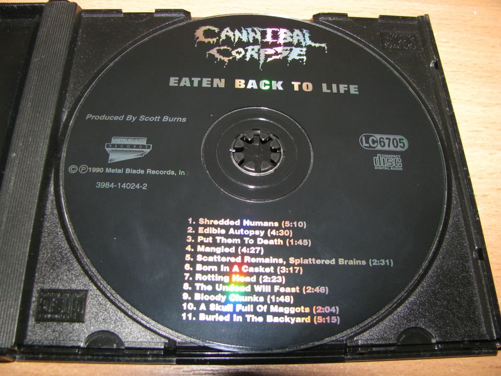 CANNIBAL CORPSE - Eaten Back To Life  (1990 Metal Blade Germany) - фото фото фото 2