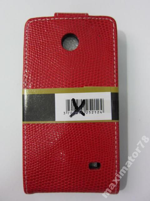 ЧЕХОЛ-КНИЖКА CASE Nokia X КРАСНЫЙ КРОКО - фото фото фото 1