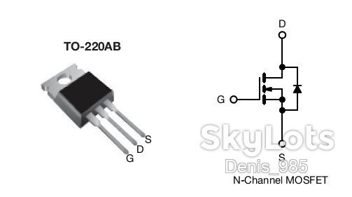Транзистор IRF840A, TO-220, N-channel MOSFET - фото фото фото 2
