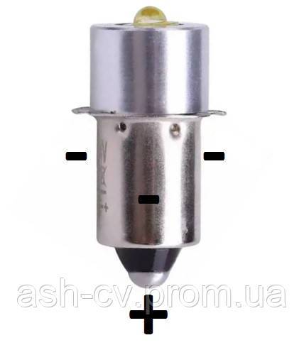 Лампочка, для ліхтарика, 3V, 0.5W, LED, P13.5, P13.5S, PR2 - фото фото фото 9