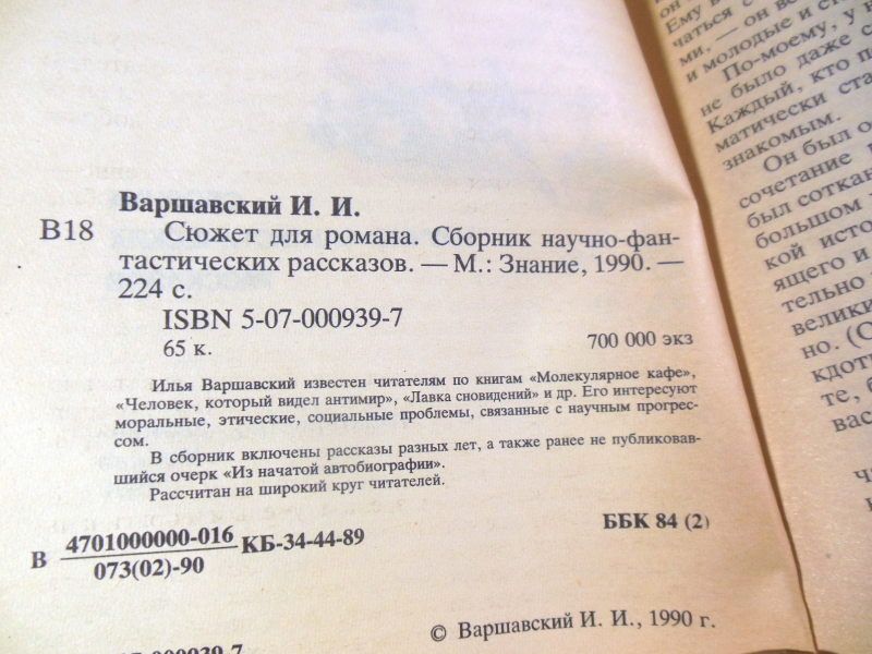 И.И. Варшавский. Сюжет для романа - фото фото фото 2
