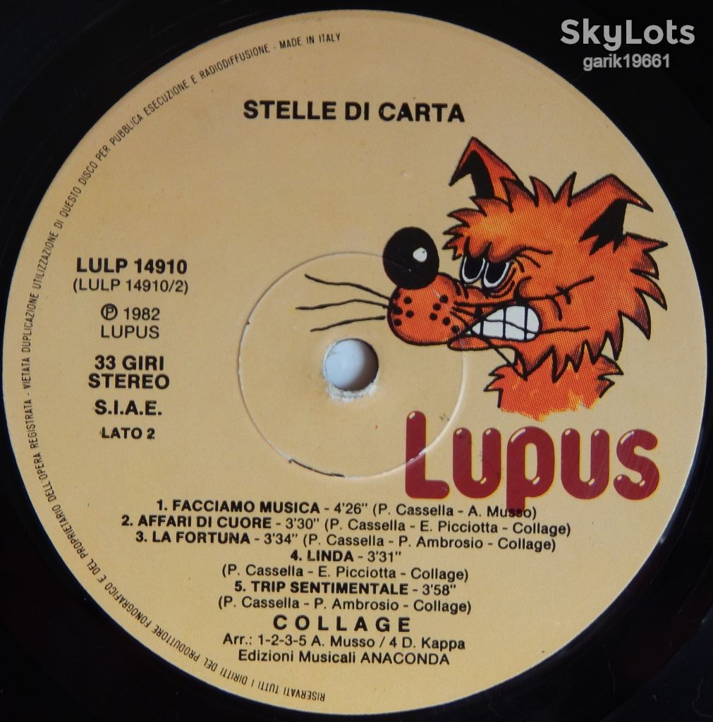 Collage – Stelle Di Carta  (Lupus – LULP 14910, Italy) VG/EX - фото фото фото 3