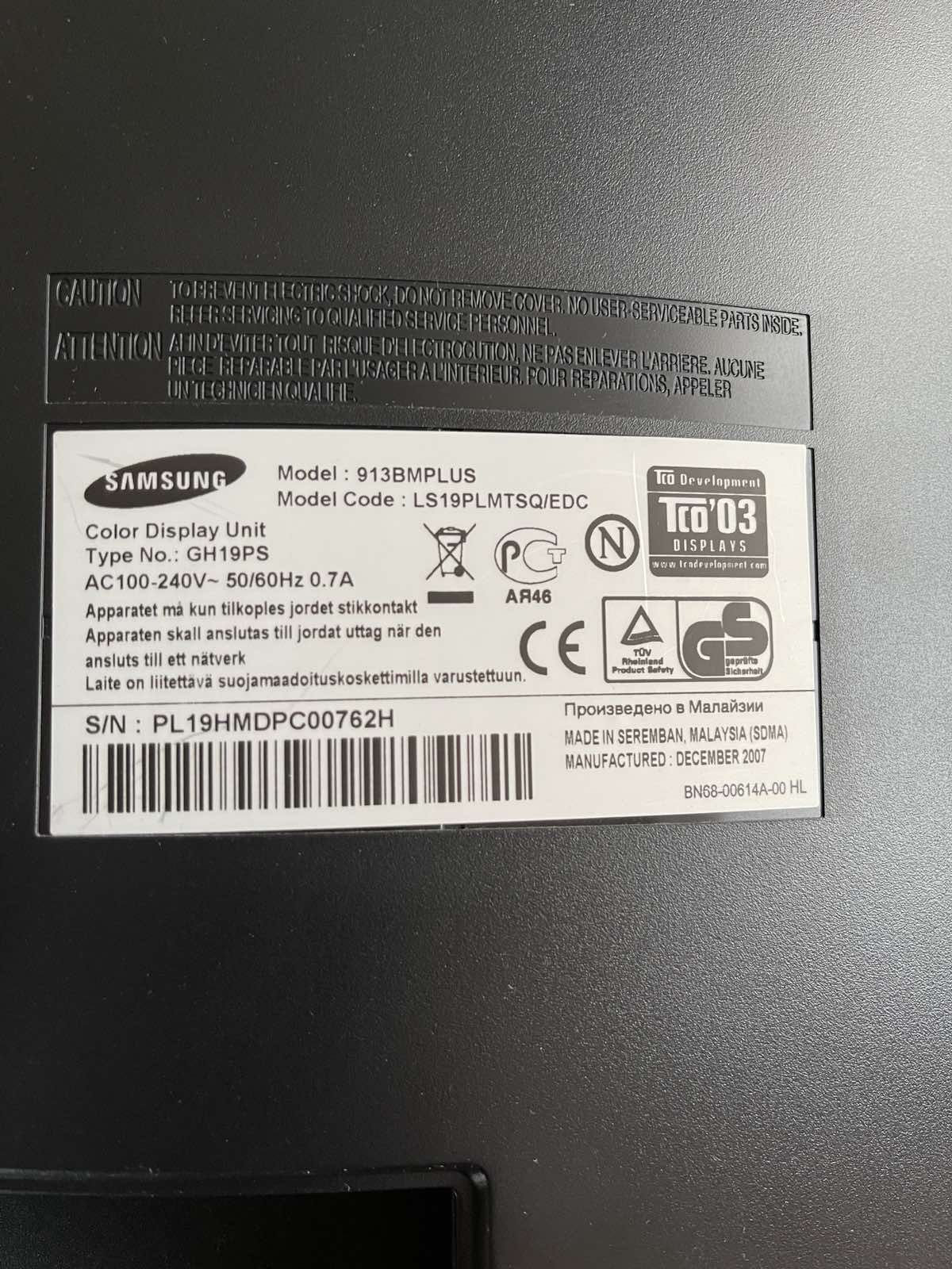 Монітор 19" Samsung 913BM Plus LS19PLMTSQ Сріблястий - фото фото фото 3