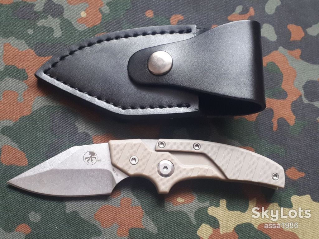 Туристичний Ніж Microtech Transformer M390 Пустеля,2в1 складний EDC,Push dagger тичковий в чехлі - фото фото фото 2