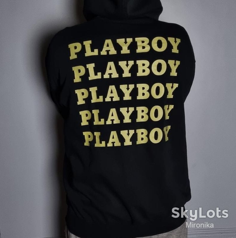 Чоловіче худі playboy — чорне, розмір 2xl - фото фото фото 3