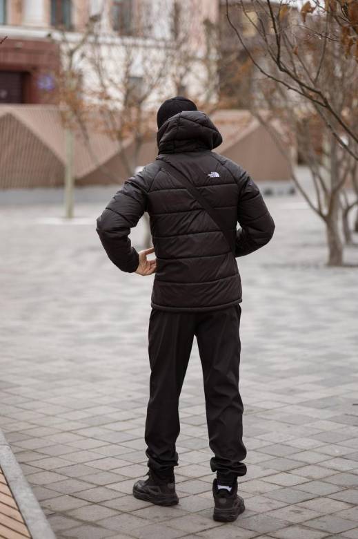 Комплект мужской: куртка Active TNF черная + штаны TNF черные. БАРСЕТКА TNF У ПОДАРУНОК! - фото фото фото 2