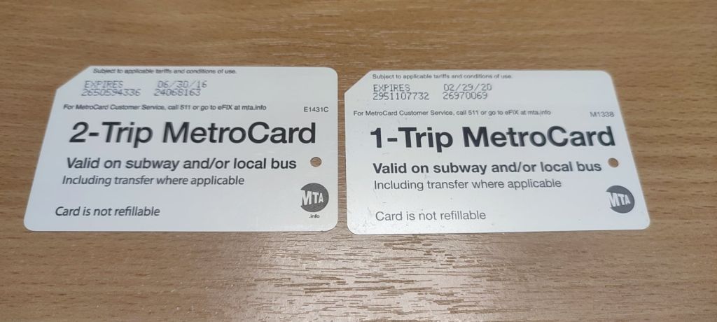 Проездной билет Коллекционные карты метро Нью-Йорка MTA MetroCard  (США, лот 2 шт.) - фото фото фото 3