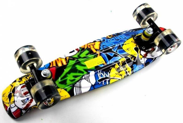 Penny Board "Cool Draft" Joker Светящиеся колеса (716693028) - фото фото фото 4