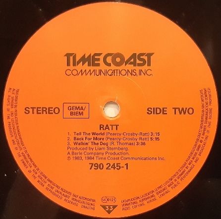 Ratt - Ratt - 1983.   (EP). 12. Vinyl. Пластинка. Germany. - фото фото фото 3