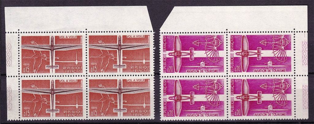 Авиация . Франция 1962 г  MNH  квартблоки - фото фото фото 0