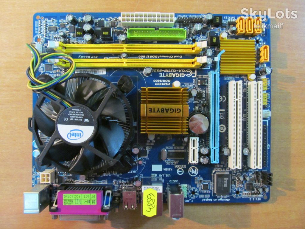 Материнская плата Gigabyte GA-G31M-ES2L + E7600 +вентилятор - фото фото фото 0