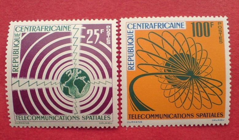 ЦАР Central African Republic Space 1963 Mi37-38 Telecommunications MNH - фото фото фото 0