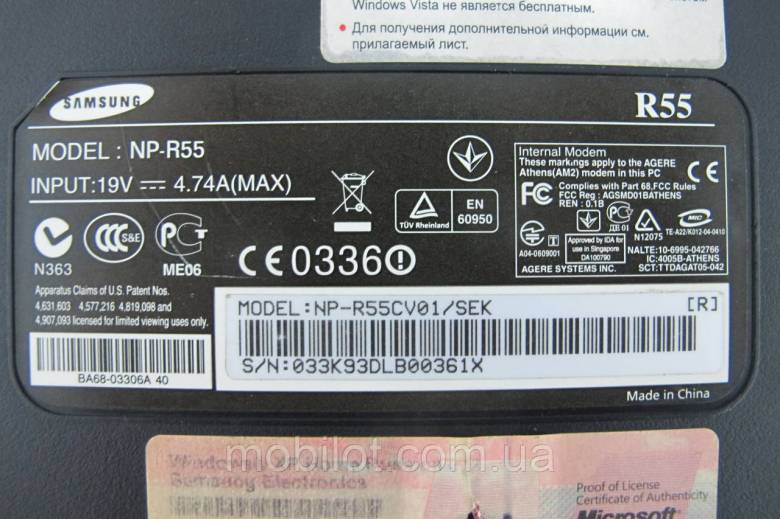 Часть корпуса (Поддон) Samsung R55 (NZ-3769) - фото фото фото 2