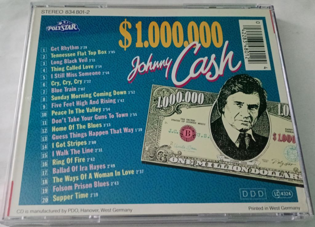 JOHNNY CASH $1.000.000 - Die Millionenhits von Johnny Cash CD  Germany - фото фото фото 2