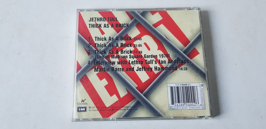 Jethro Tull Thick As A Brick - фото фото фото 1