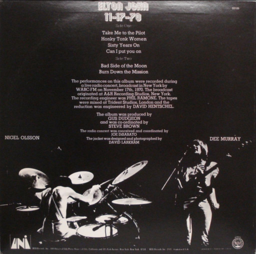 Elton John - 17-11-70 - 1971.   (LP). 12. Vinyl. Пластинка. Netherlands - фото фото фото 1