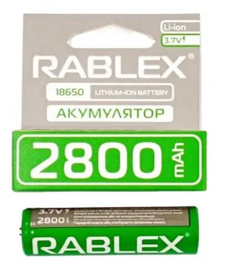 Літій-іонний акумулятор 18650 Rablex 2800 mAh Original - фото фото фото 2