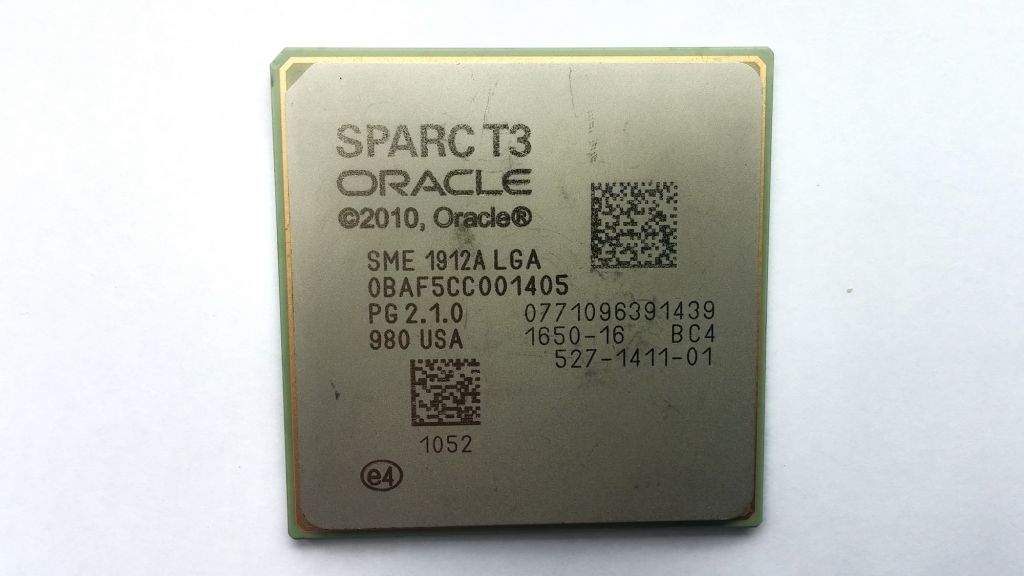 Sun Oracle Sparc T3 1.65GHz LGA 1912A 16ядер/128потоков процессор Вживане - фото фото фото 4