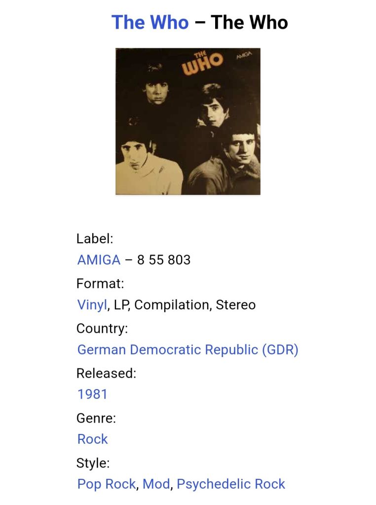 The Who - Greatest Hits - 1965-78.    (LP). 12. Vinyl. Пластинка. Germany. Amiga. - фото фото фото 4
