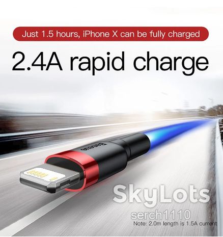 Baseus USB Lightning кабель быстрой зарядки 5V/2.4A 1м! - фото фото фото 3