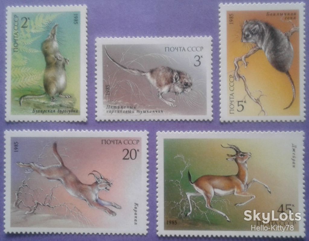 СССР 1985 фауна Средней Азии СК 5589-5593 MNH - фото фото фото 0
