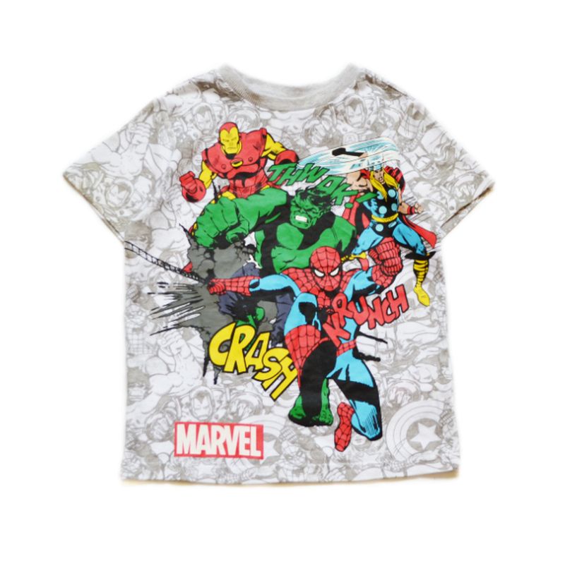 Светлая футболка marvel на мальчика 2-3 года - фото фото фото 0