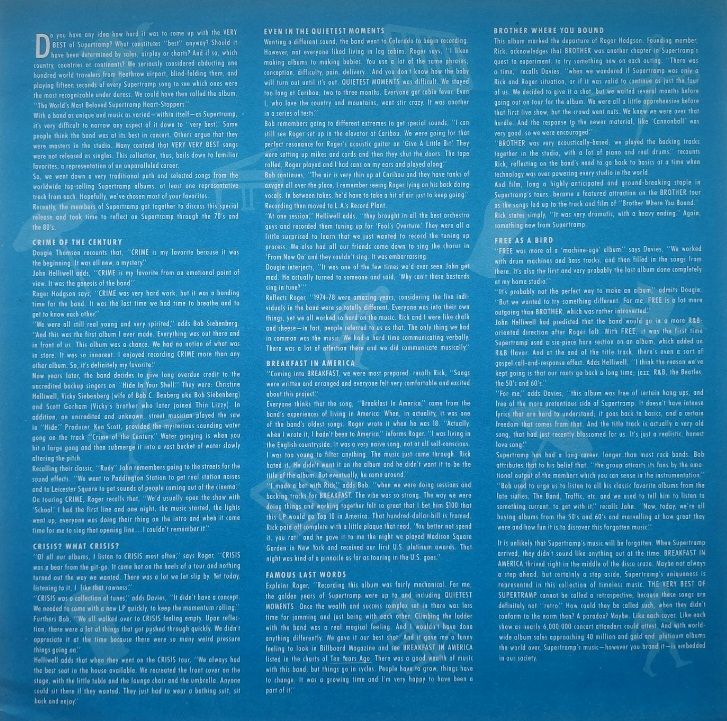 Supertramp - The Very Best Of Supertramp - 1970-87.   (LP). 12. Vinyl. Пластинка. - фото фото фото 3