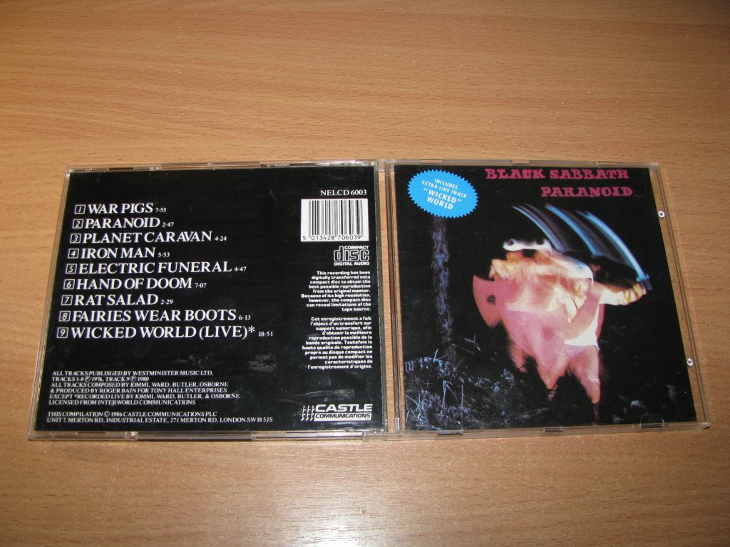 BLACK SABBATH - Paranoid  (1986 Castle 1st press, Japan) - фото фото фото 0