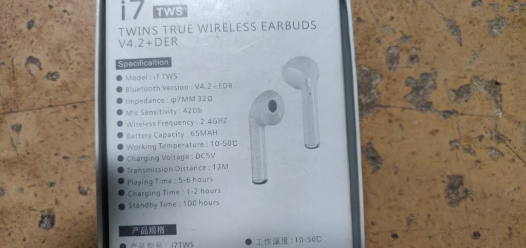Беспроводные Bluetooth наушники i7 TWS V4.2+DER № 22150905 - фото фото фото 3