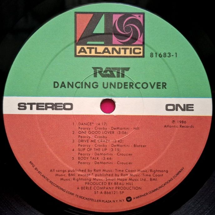 Ratt - Dancing Undercover - 1986.  (LP). 12. Vinyl. Пластинка. USA. - фото фото фото 4