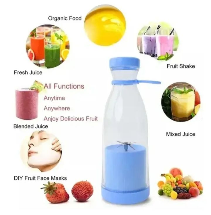 Акумуляторна портативна пляшка-блендер для приготування смузі Juicer YC-02 420 мл - фото фото фото 7