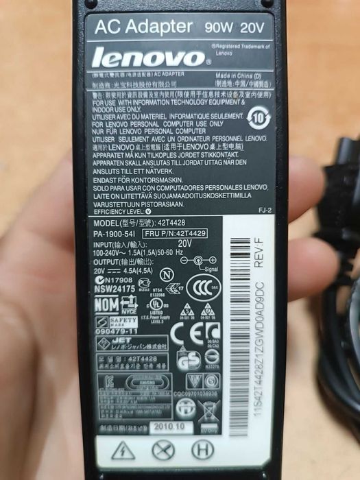 Блок питания для ноутбука Lenovo 20v 4.5A ОРИГИНАЛ - фото фото фото 3