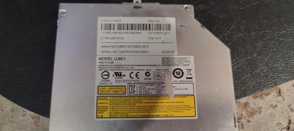 Привод DVD-RW Panasonic UJ8E1 SATA № 242905313 - фото фото фото 1
