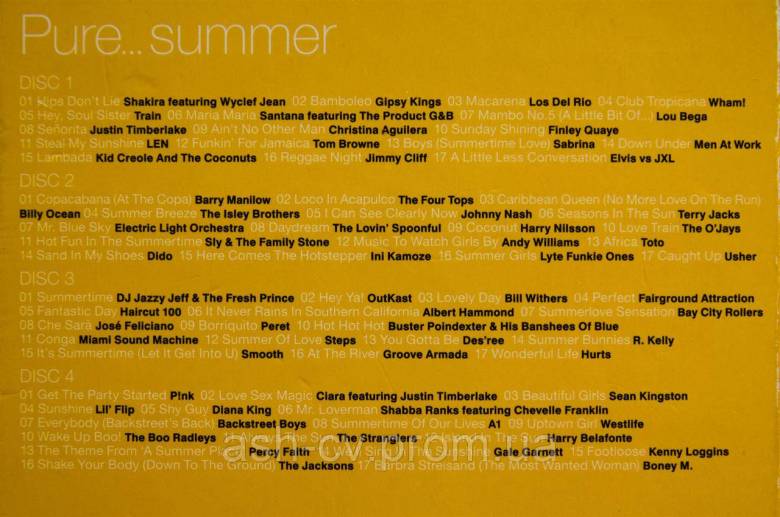 Музичний диск CD. PURE SUMMER (4cd) - фото фото фото 3