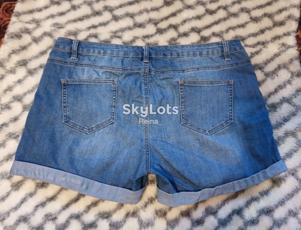 Стильні стрейтчеві джинсові шорти на пишні форми Denim Co - фото фото фото 4