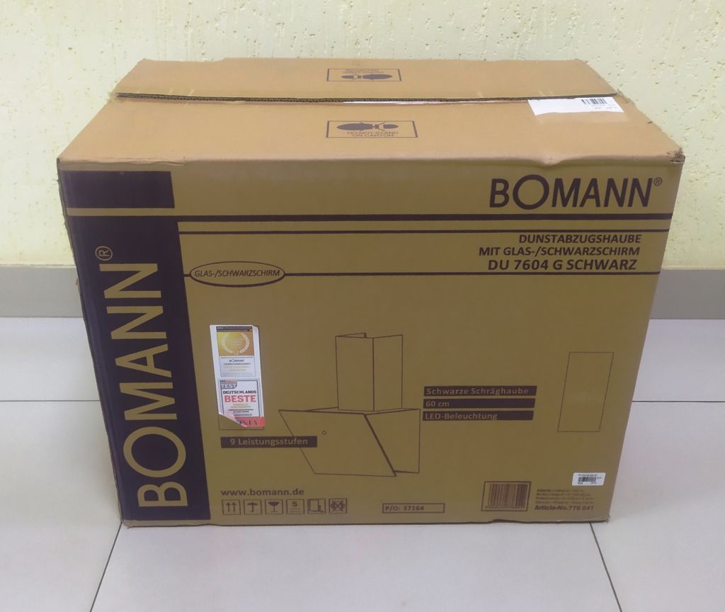 Новая стильная кухонная вытяжка из Германии Bomann DU 7604 G Schwarz с гарантией - фото фото фото 6